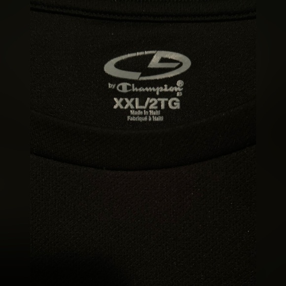 Mens Champion Black‎ Nylon Top Size XX Large Shirt Stretchy - Picture 5 of 5